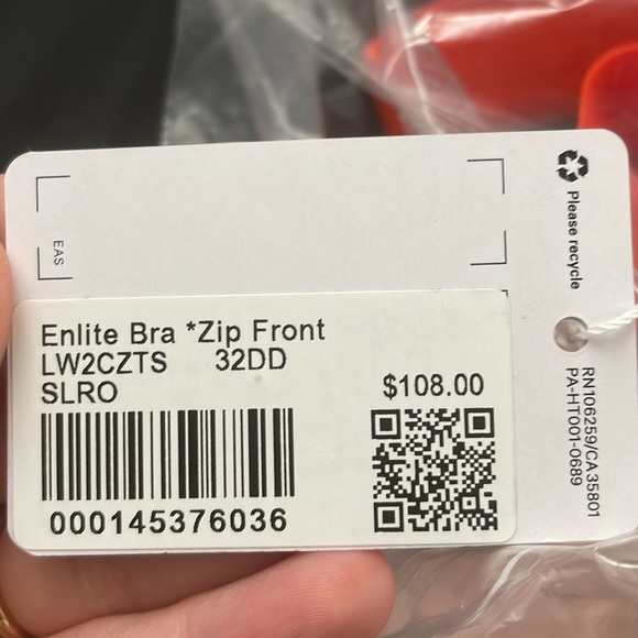 NWT Lululemon Enlite Bra *Zip Front 32DD - Picture 5 of 5